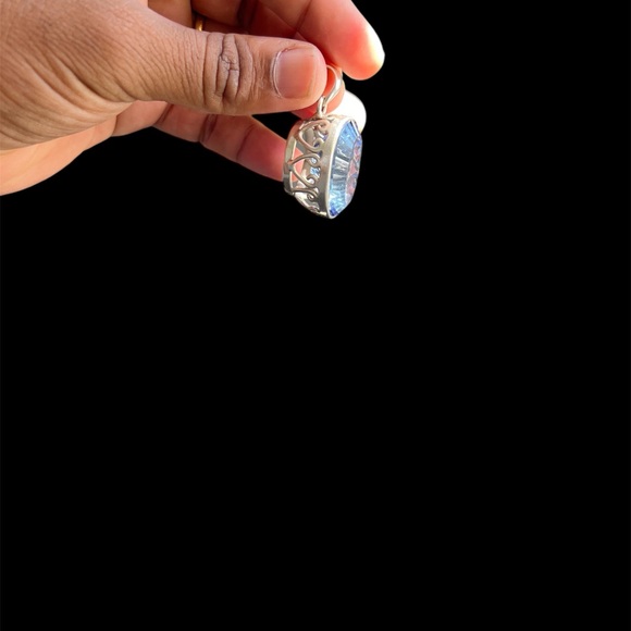 Blue mystic topaz 925 Sterling Silver Pendant - Picture 6 of 10
